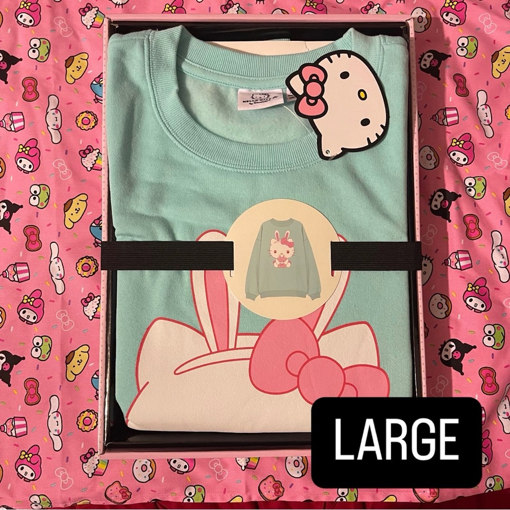 Hello Kitty Bunny Crewneck Sweater - Large
